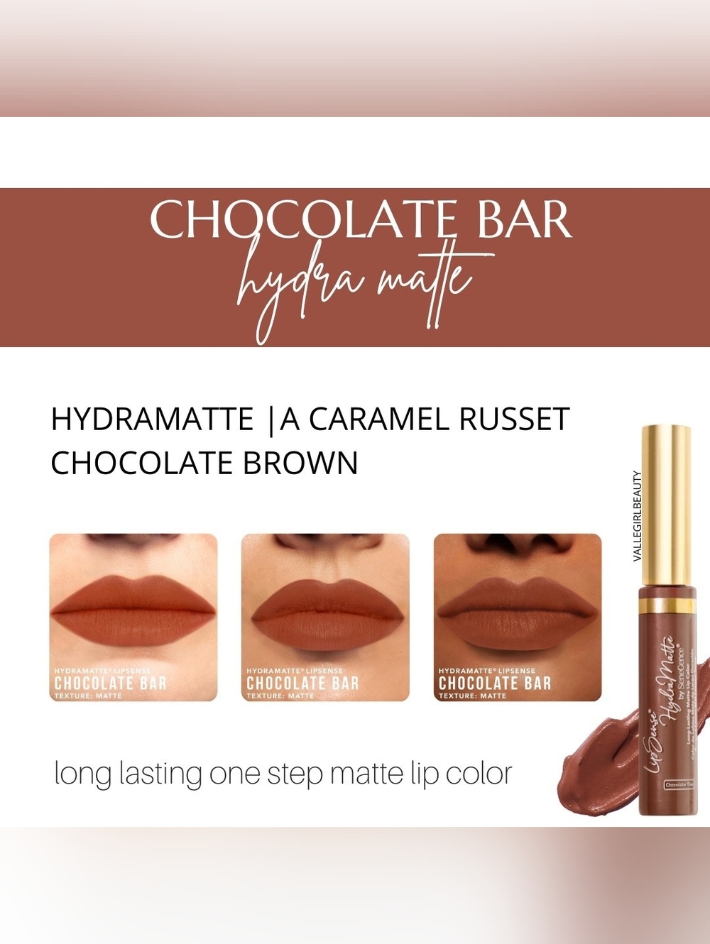Chocolate Bar HydraMatte Lipsense Lip Color
